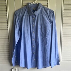 NWT! J. Crew Factory Women’s Blue Button-Up Shirt, Sz XL